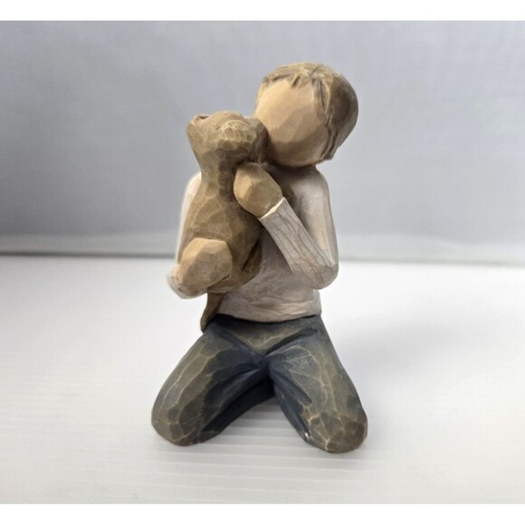 Willow Tree Kindness Boy And Dog Figurine 2008 Susan Lordi 3.5" #26217 - Picture 1 of 9